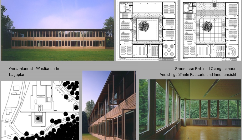 Gesamtansicht Fassade und Innenansicht Realschule in Velen